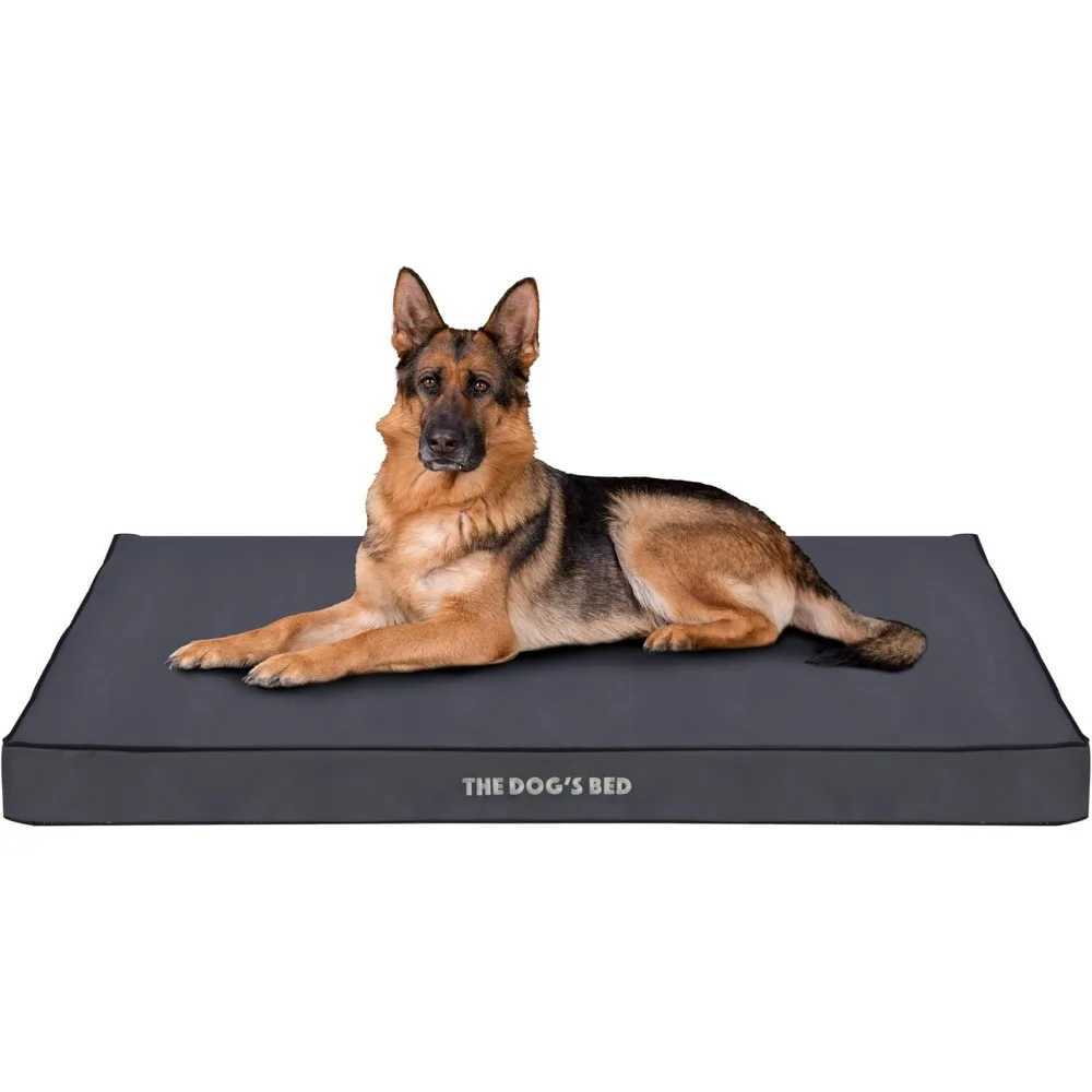 Custom egg box foam dog bed with standard support XL gray with black decoration waterproof support dog bed w X250412