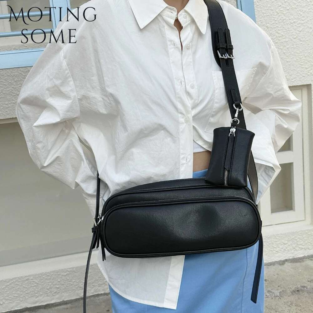 Motingsome Spring Designer Bags 2 Pcs Set Crossbody Shoulder Handbag And Purses Fashion Messenger Saddle Satchel 2025 New