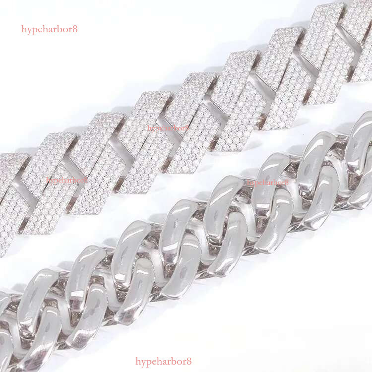 Moissanite bracelet Necklace s Rap hip-hop style Fashion punk full of dias Cuban chain