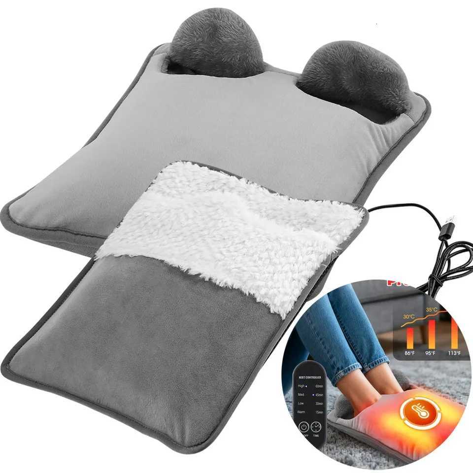 Electric Heating Foot Warmer 4 Level Heated Foot Warming Device for Cold Winter Household Soft Thermal Foot Care Pad Washable Y251112