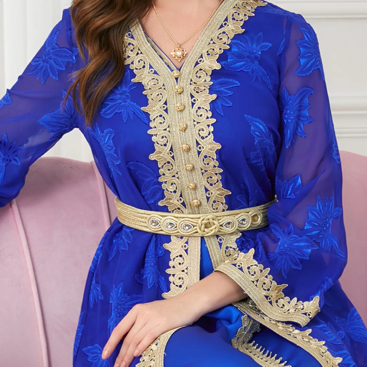 Abaya Dubai Muslim Dress y Ramadan Kaftan Islamic Kimono Robe Women Caftan Marocain Maxi Party Abayas 250411