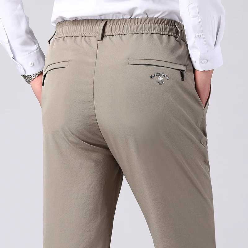Mens elastic waist pants elastic casual pants plus size Trouser sportswear running and jogging pants 5XL W250411