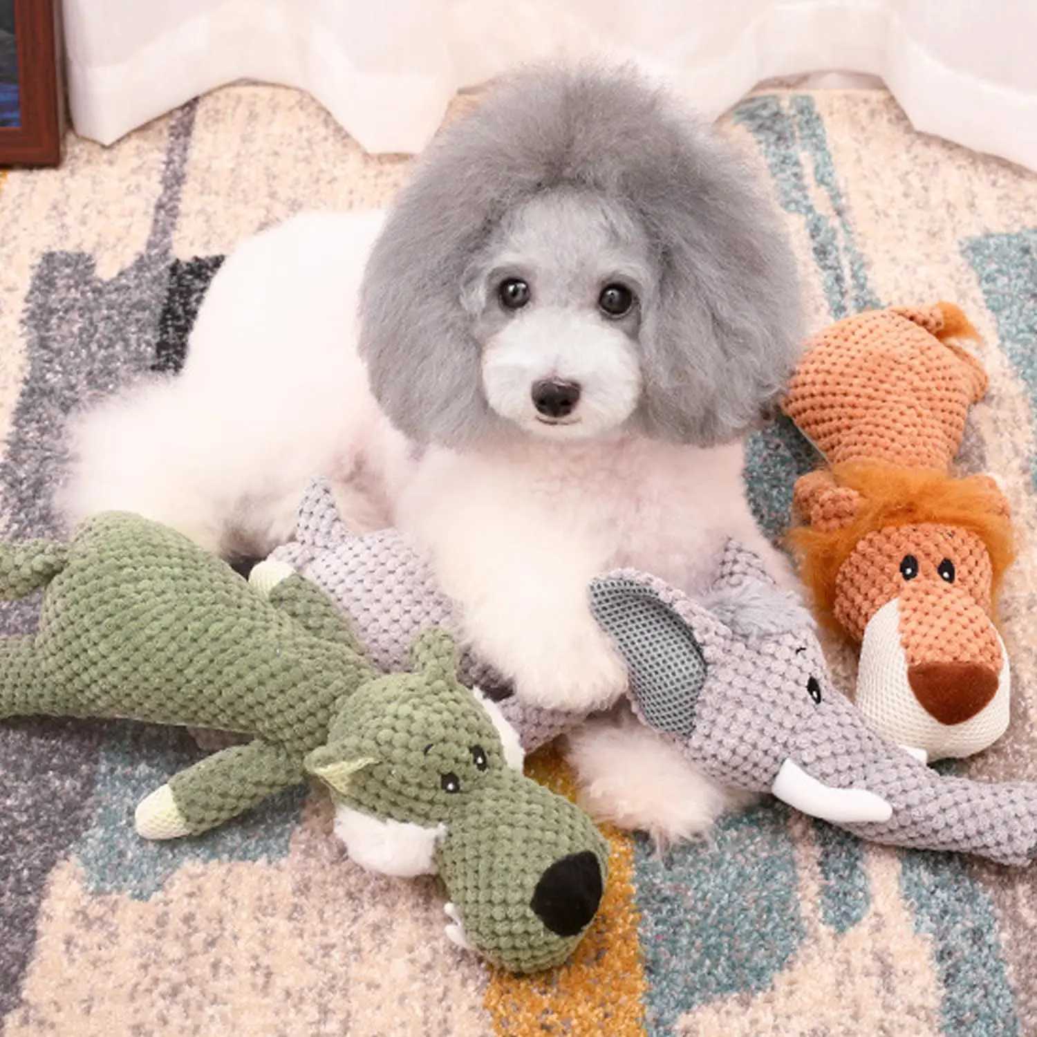High Quality Pet dog toys for large dogs cute plush squeeze filled toys durable wool chew cute soft toys pet plush toys dog accessories T2504012