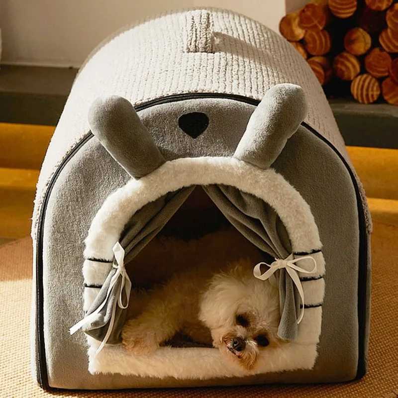 Pet dog bed comfortable cat mat detachable and washable pet cat and dog house nest warm winter deep sleep tent suitable for small medium and large pet