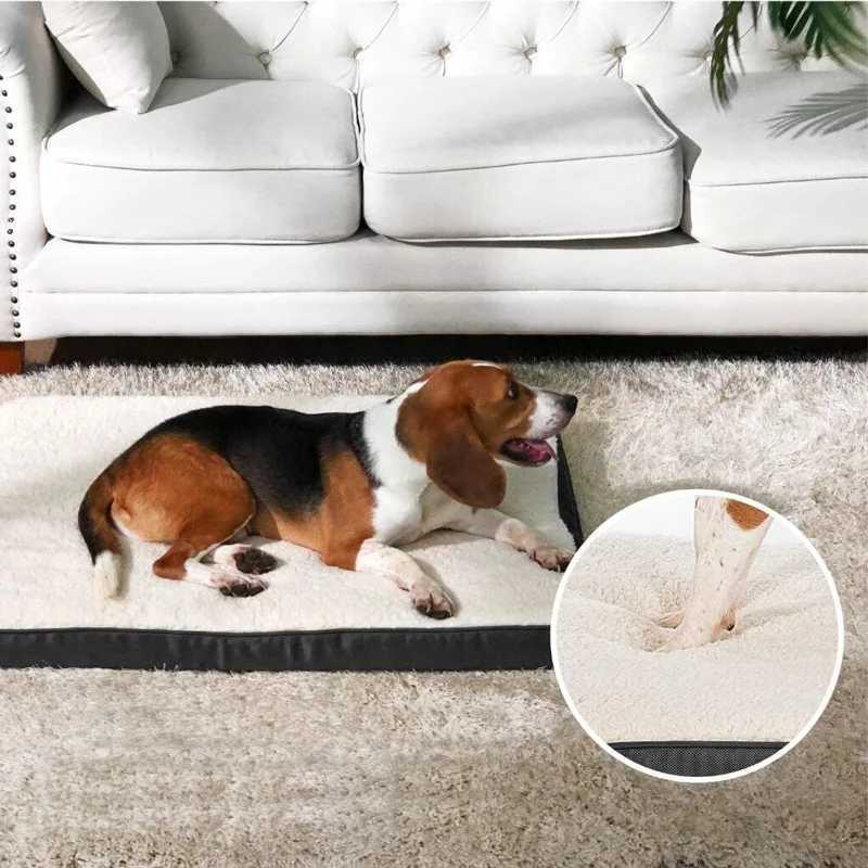 Dog bed kennel pad memory foam warm and soft pet bed with removable and washable cover dog pad puppy accessories pet supplies X250412