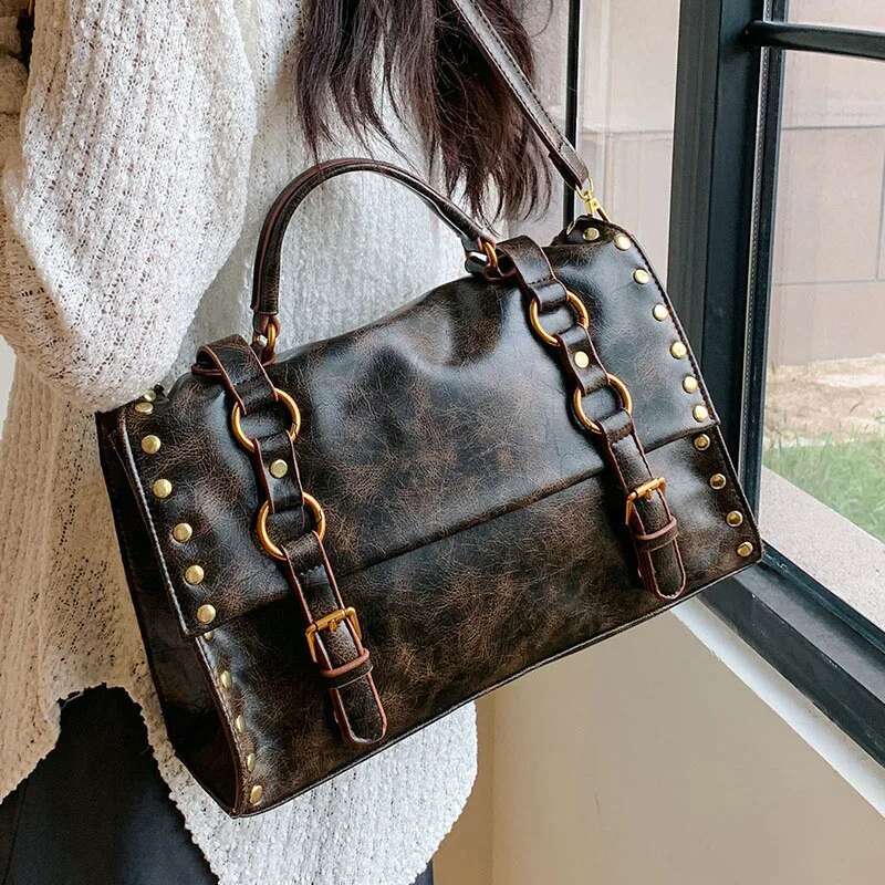 Artificial Leather High Capacity Designer Lady Crossbody Messenger Purse Briefcase Handbags Shoulder Bag