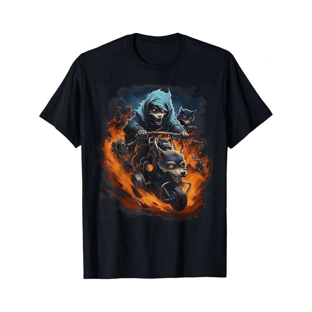 Designer T shirt Sled Dog Racing Halloween Costume Spooky Scary Dog Lover - 220g T shits
