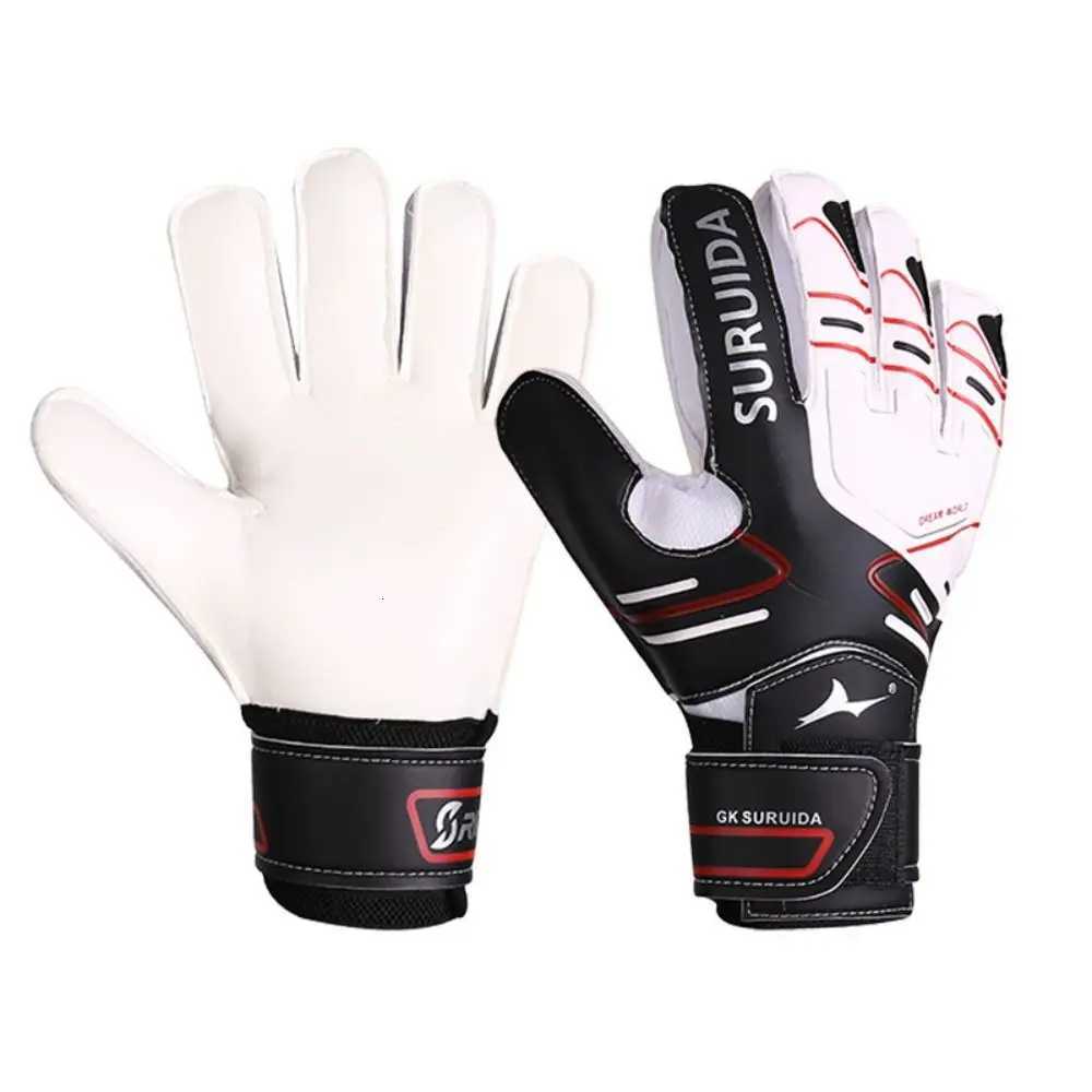 1 Pair Size 5-10 Goalkeeper Gloves Thickened Latex Kids Football Goalie Gloves Protective Fingers CushioningW251112