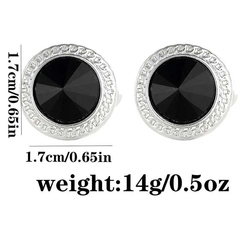 Advanced mens jewelry luxury zircon cufflinks classic round shirt cufflinks alloy wedding accessories business giftsT250412