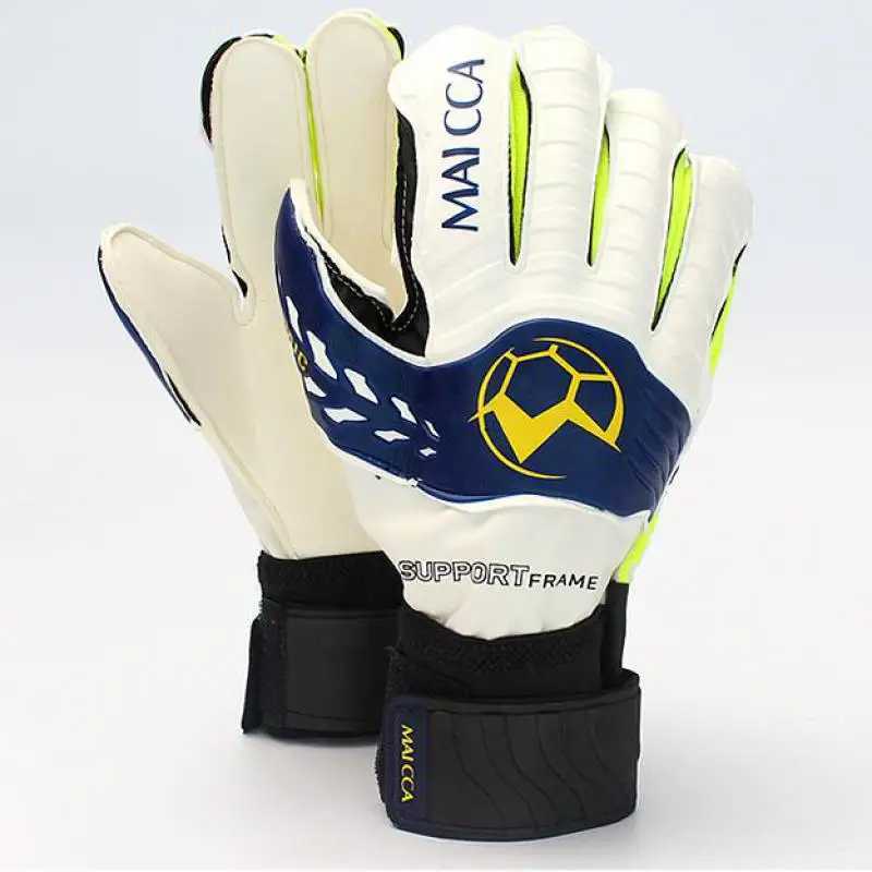 Adult football goalkeeper gloves mens professional anti slip finger protection thick football latex training goalkeeper sports glovesXJ250412