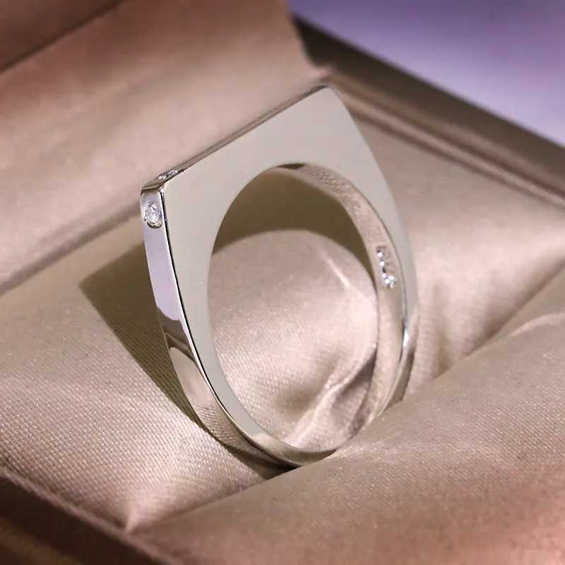 Hot selling geometric ring womens simple double bar circular ring stainless steel simple rose gold matte wedding party ringXJ250412