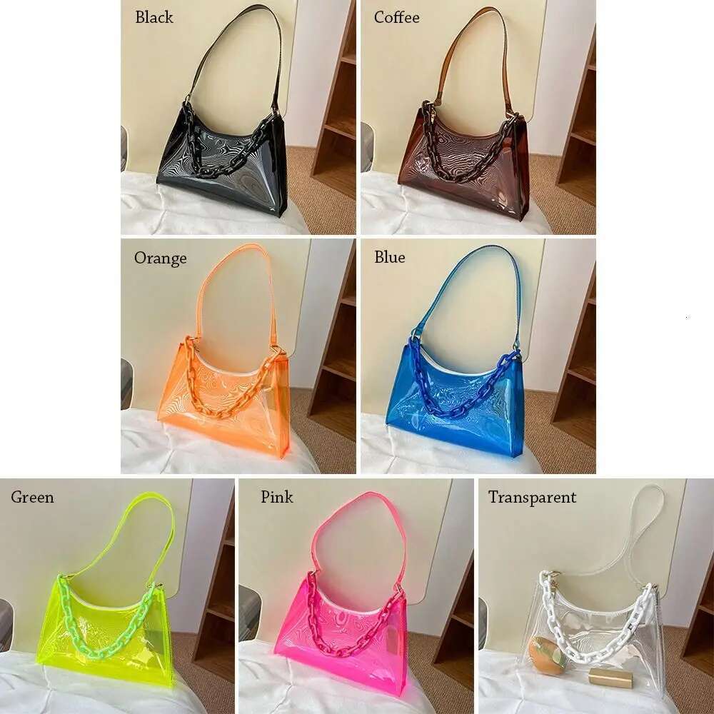 Casual Purse Summer Jelly Handbags Underarm Bags Shoulder Bag