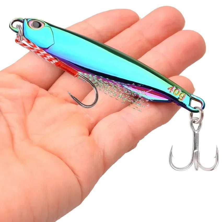 1PCS Japanese Metal Lure Bait Strong Fish Induction 7g-30g 40g 3 Color Metal Fishing Lure Zinc Alloy Long Bait Bionic Fake Bait Z250411