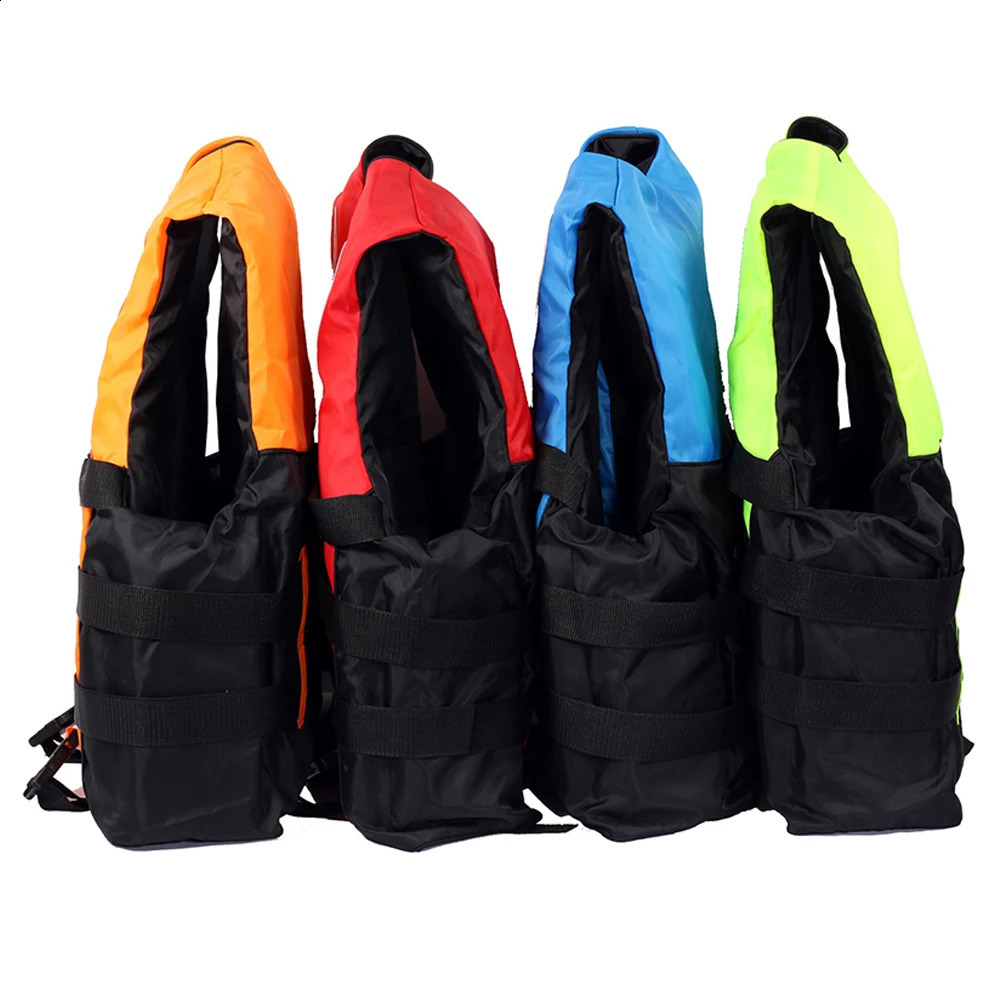 Outdoor Adult Swimming Life Jacket Adjustable Buoyancy Survival Suit Polyester Drifting Safety Life Vest With Reflective Stripe 250411