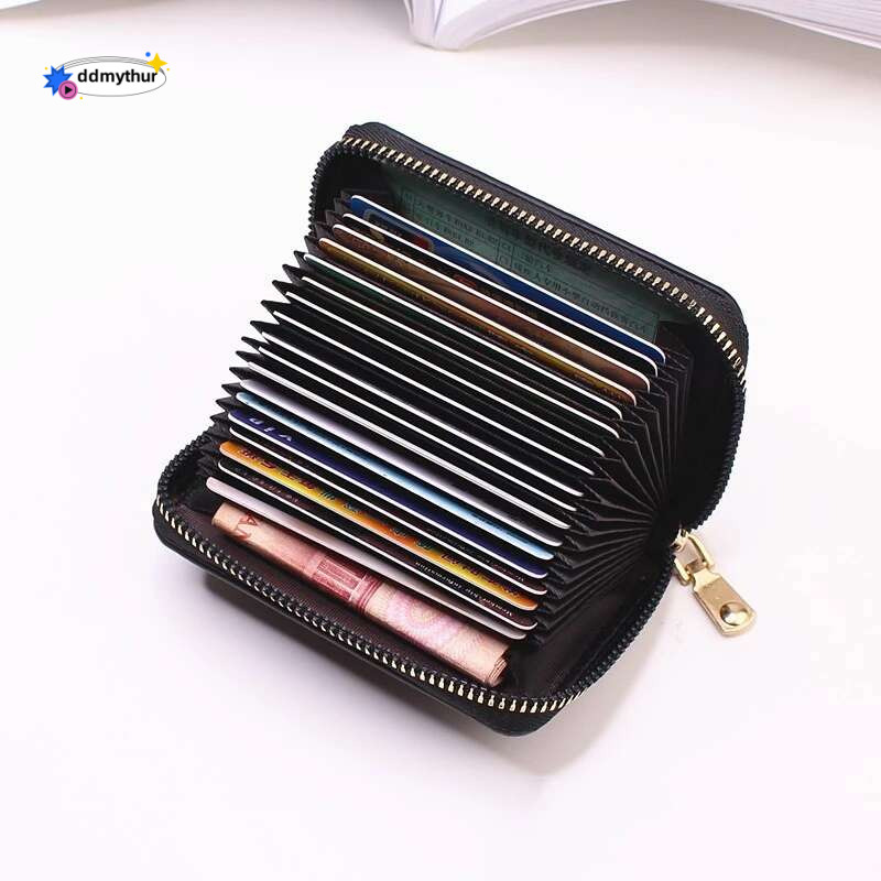 Business Women/men Gray Bank/ID/Credit Holder 20 Bits Card Wallet PU Leather Protects Case Coin Purse ddmythur