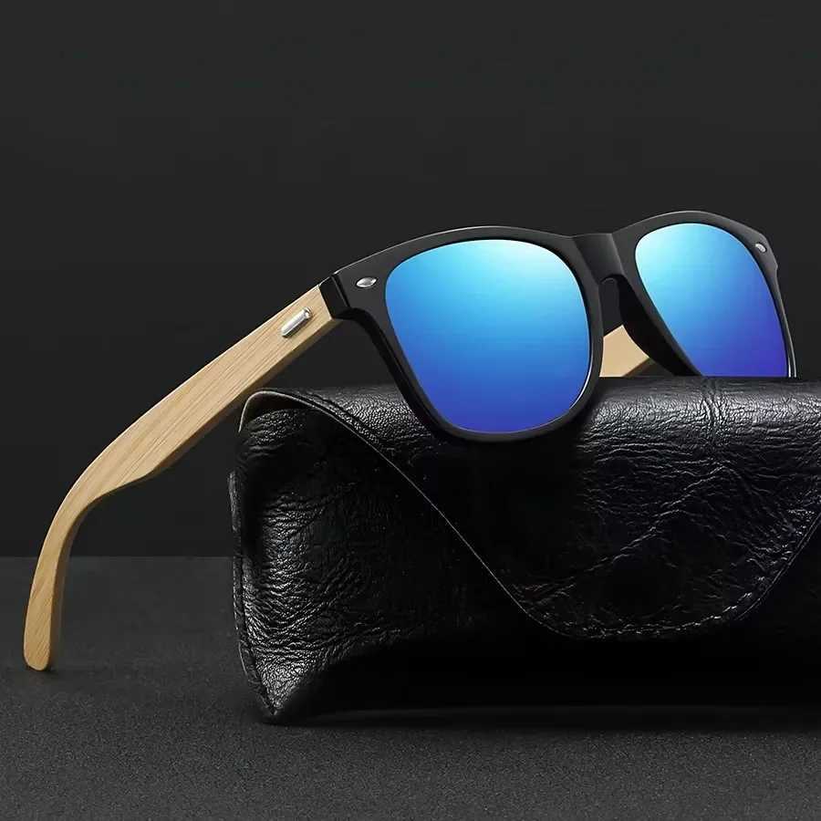 Plastics Wood Bamboo Polarized Sunglasses Men Women Classic Fashion UV400 Vintage Driving Sun Glasses Black Fishing Eyewear Z250411