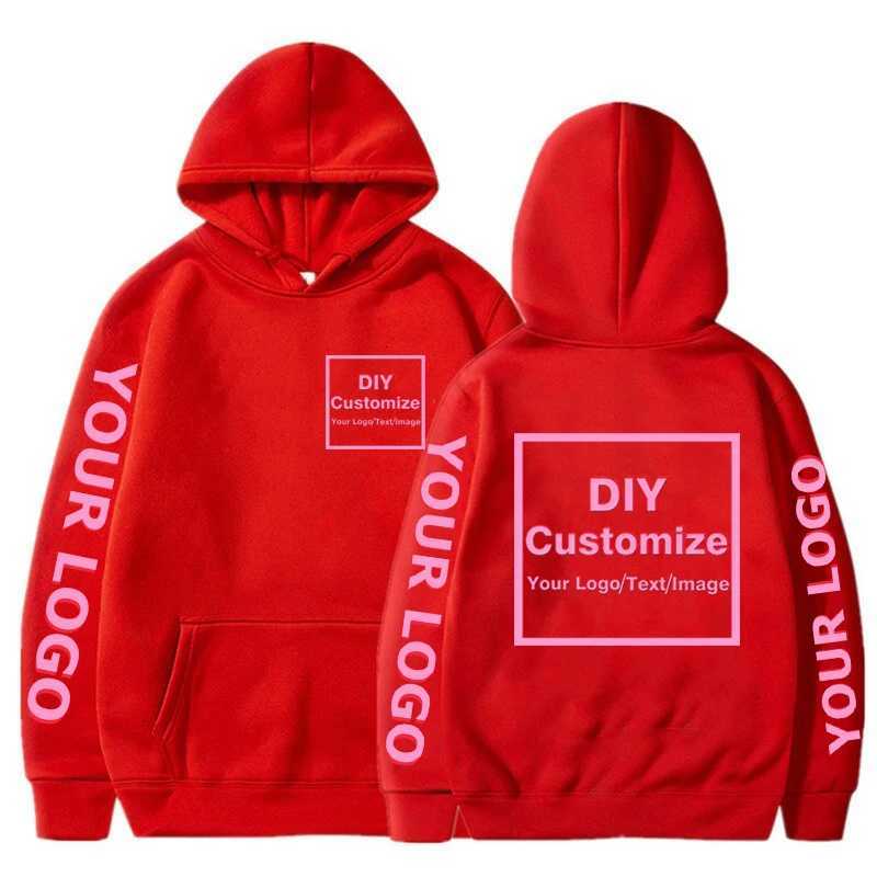 POD customization New Custom Hoodies DIY Text Image Print High Quality Clothing Customized Sport Casual Sweatshirt Size XS-4XL Christmas GiftT251112