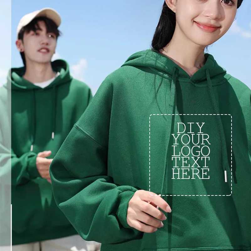 POD customization long sleeve pullover sweatshirt men and women drawstring cap sweatshirt top 93 cotton 7 spandex 700gsm LS-355 Winter HoodiesT251112