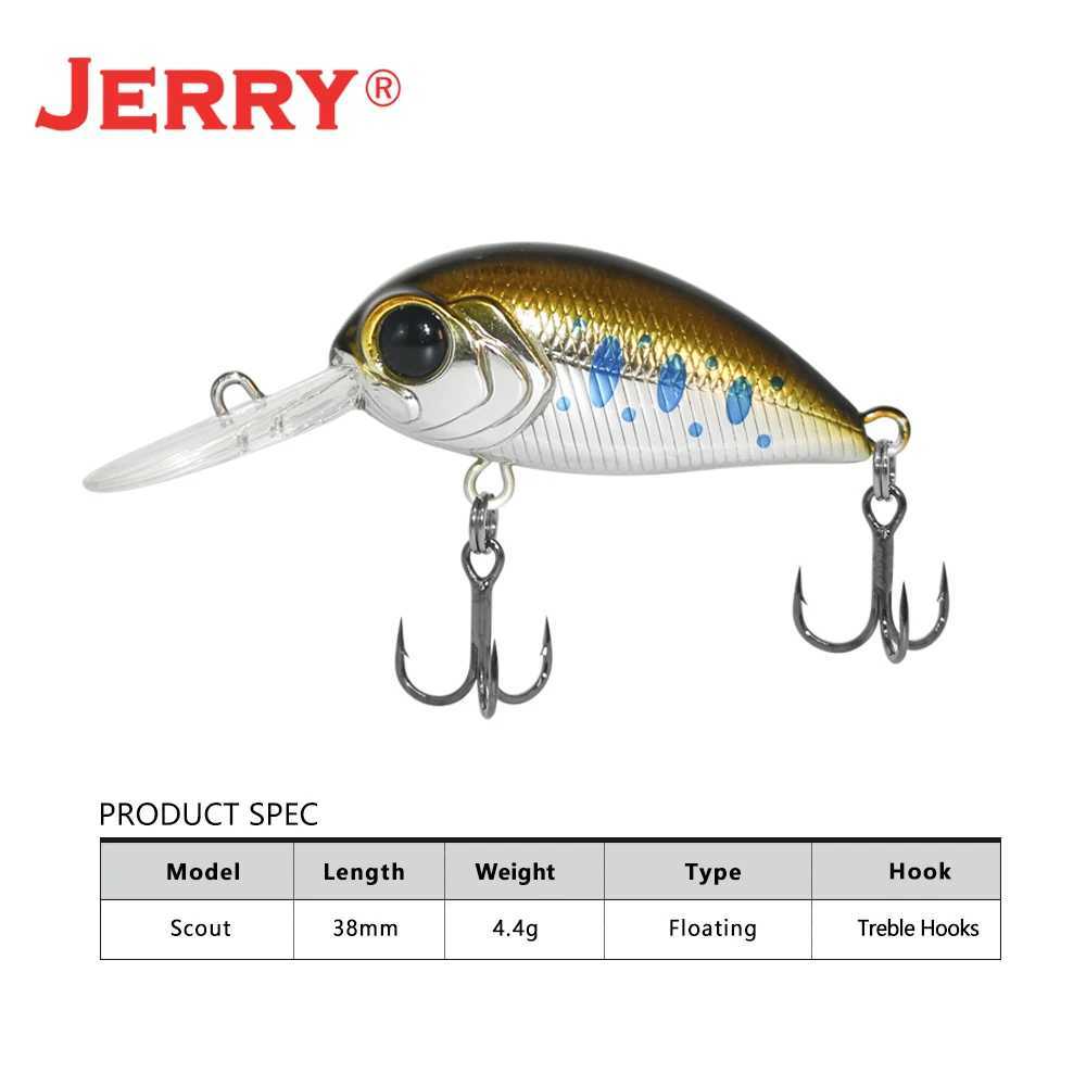 Jerry Scout Ultralight Floating Wobbler Deep Diving Artificial Bait 38mm Crackbait Bass Pike Perch Fishing Z250411