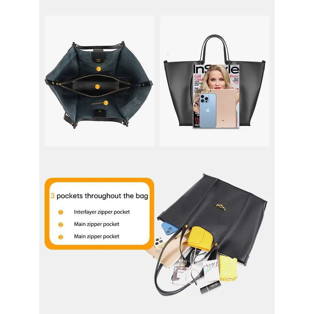 Designer Bag Zency Ladies Bag Brand Soft Geniune Leather Women Handbag Capacity For Shopper Travel Big Purses Bolso Mujer