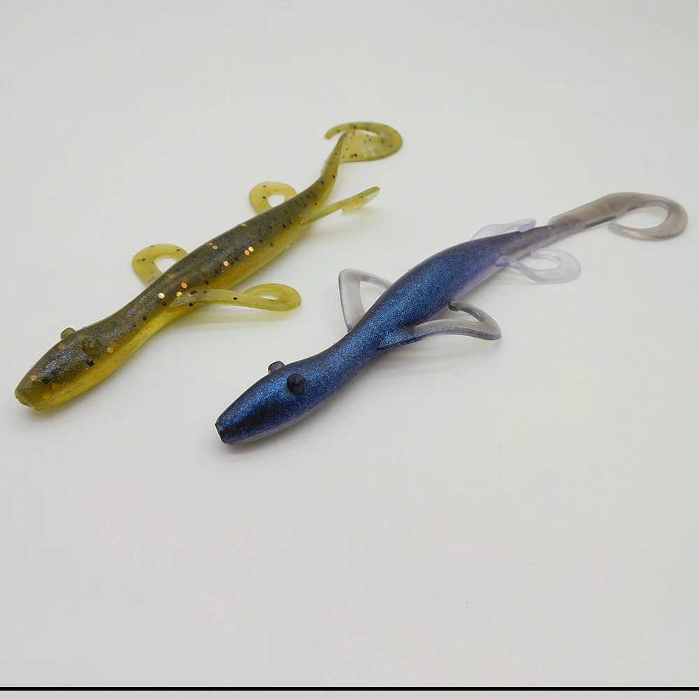 ESFISHING Soft Plastic Lures Wild Lizard 140mm 6pcs Pesca Isca Artifical Silicone Bass Fishing Baits Z250411