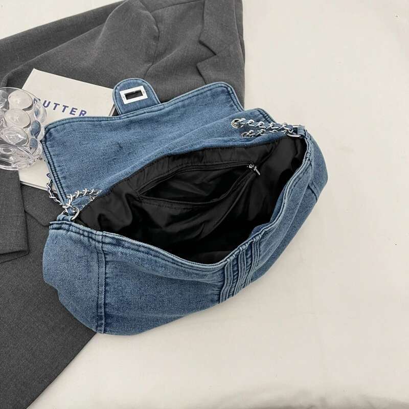 Fashion Denim Large Capacity Chain Strap Women's Tote Shoulder Bag Bolsos Mujer Sac E Femme Bolsas De Dama