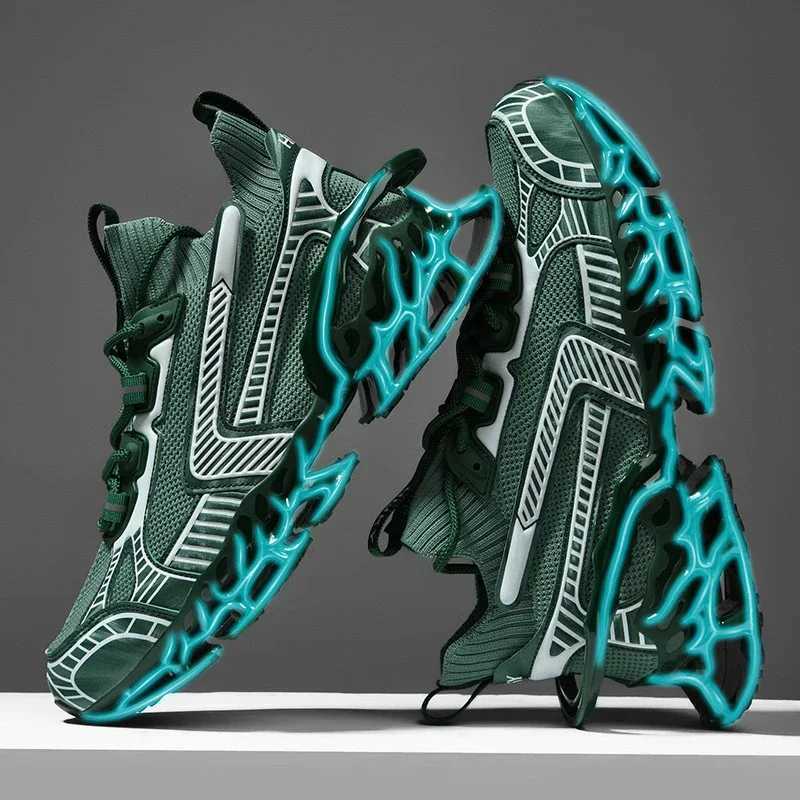 SENTA Blade Warrior Sneakers Men Fashion Design Leisure Sports Shoes Outdoor Shock Absorption Walking Shoes Thick Sole Footwear Z250411