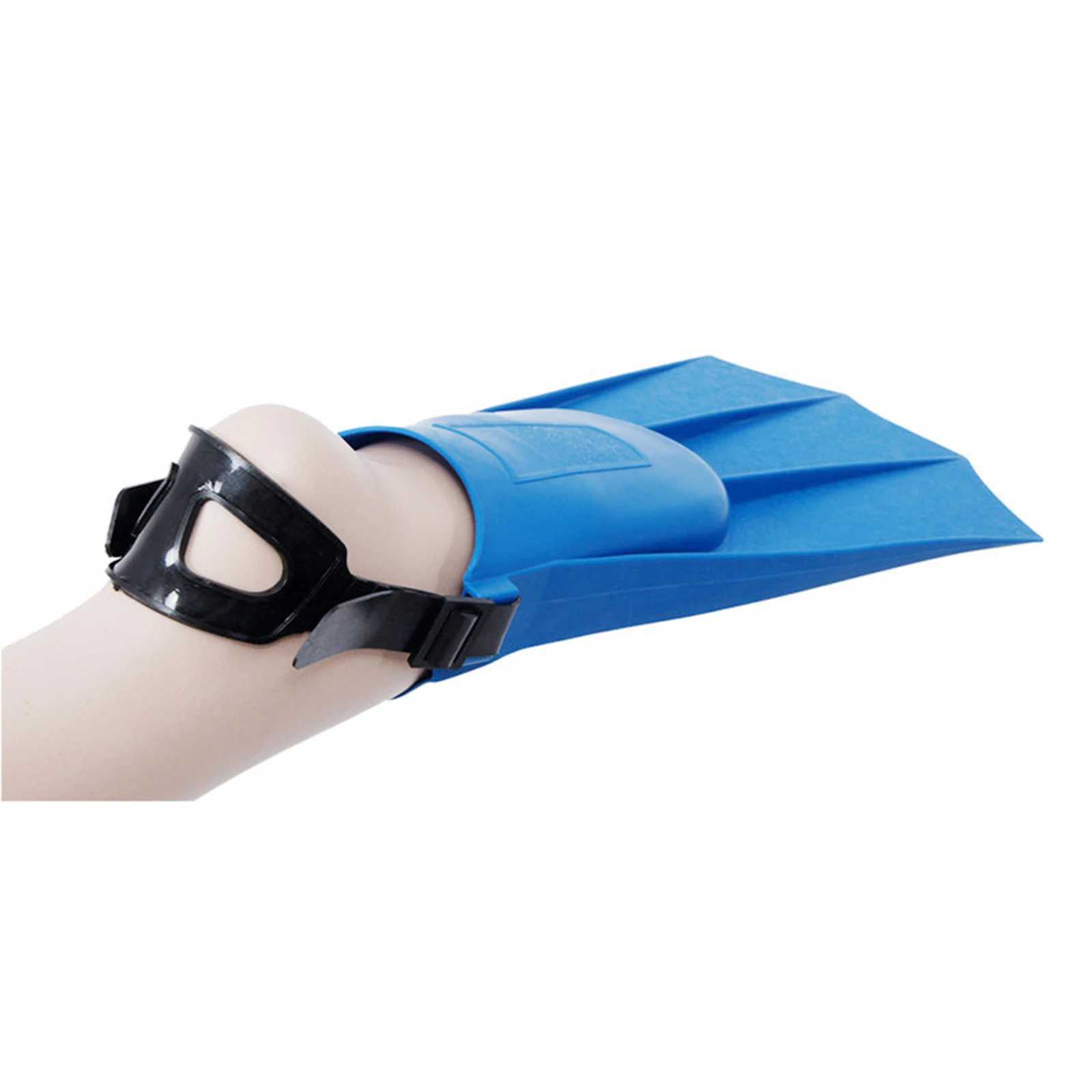 Diving Short Fin Inflatable Lightweight Fin Frog Shoes Adjustable Swimming Flip Cover Diving Equipment Portable for ChildrenY250412