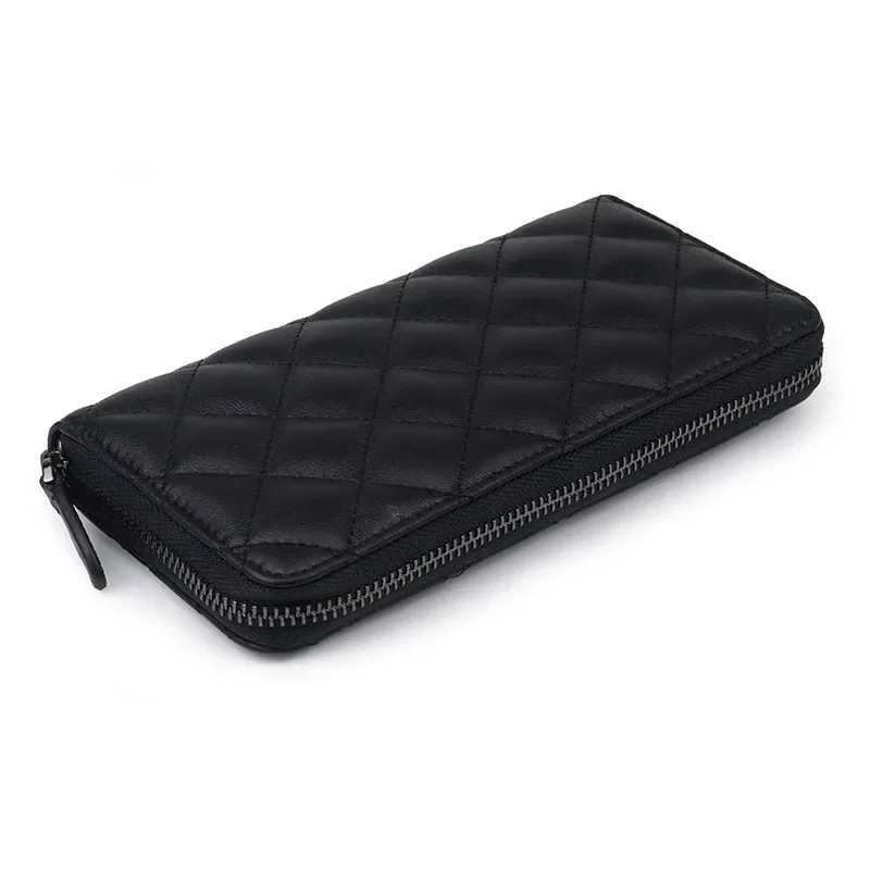 Womens sheepskin long wallet 2025 new Lingra chain bag European and American fashion clutch bag womens wallet Z250411