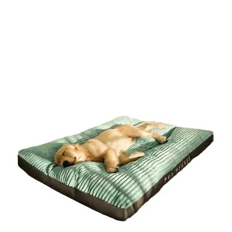 Corduroy dog bed sofa pad is a detachable and easy to clean warm floor mat for sleeping breathable washable pet sleeping dog supplies X250412