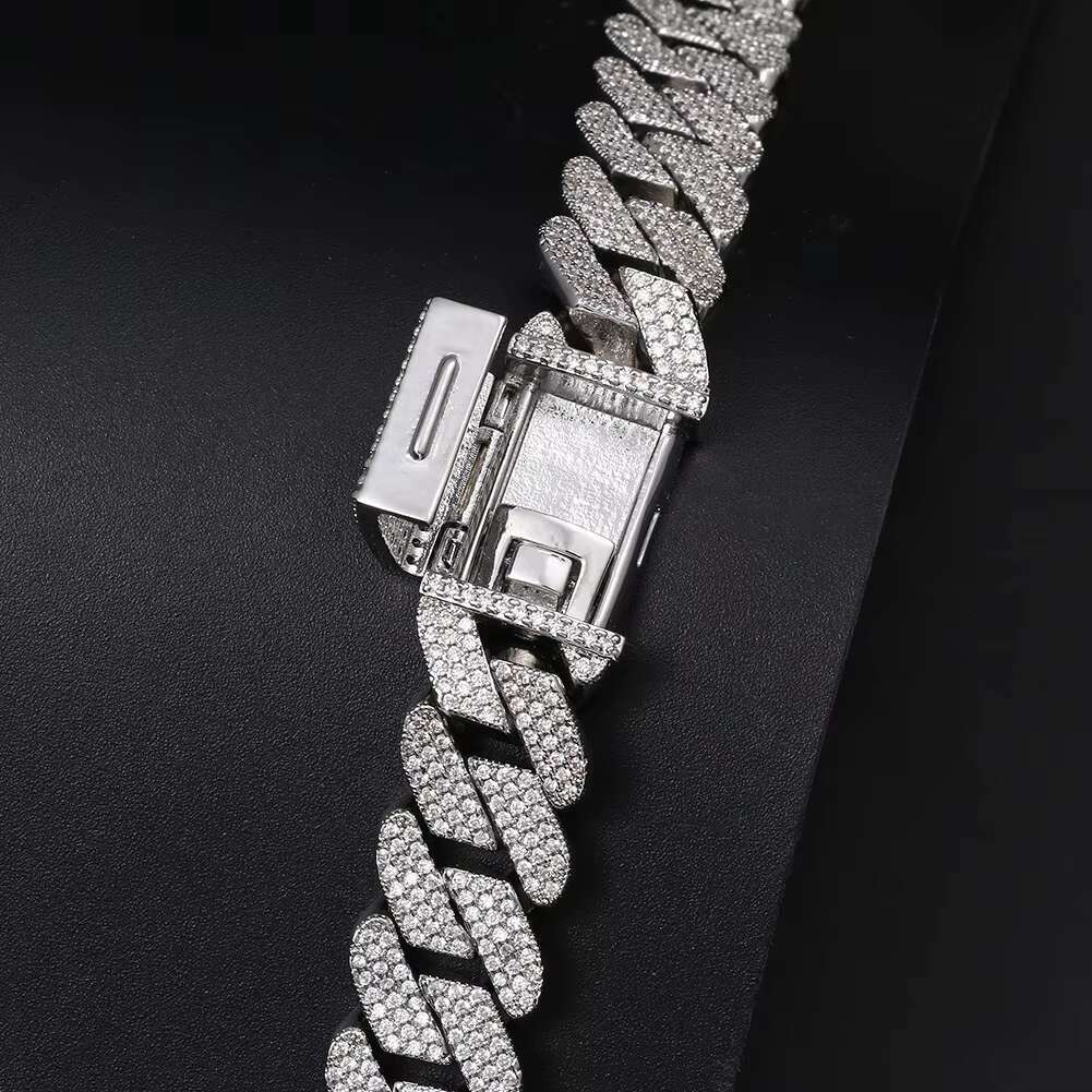 In-Stock Mens 18K Gold-Plated Cuban Chain - Zircon Copper Jewelry for the Distinguished Gentleman
