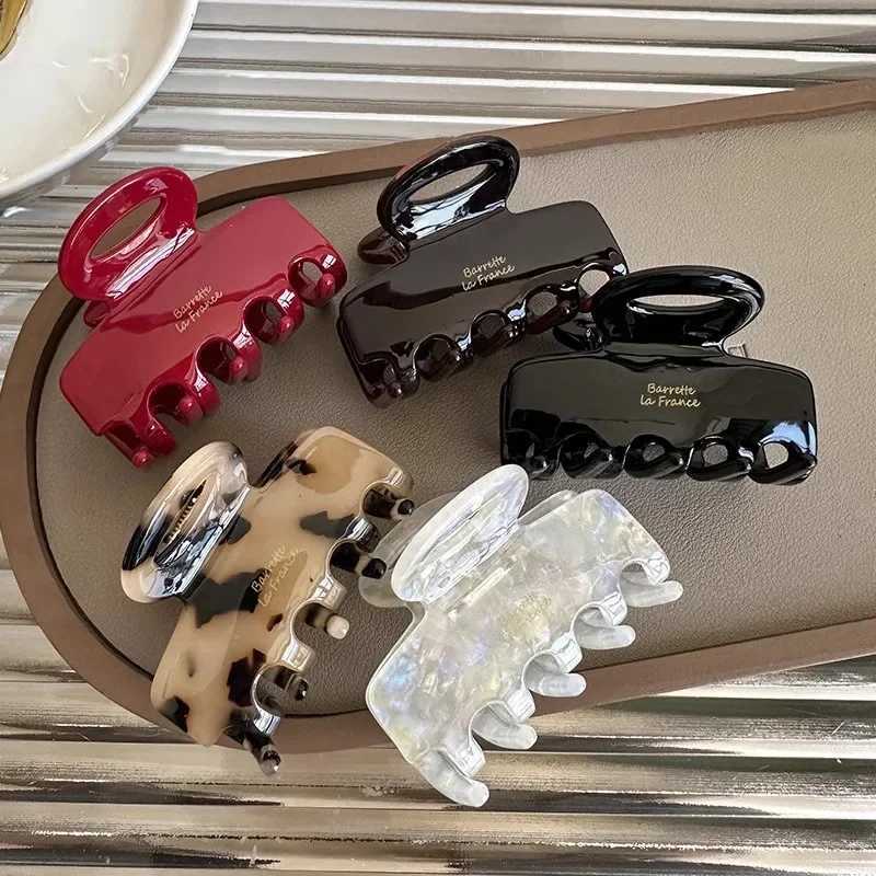 5.5cm long acetate fiber hair clip red hair clip suitable for girls and women as hair accessories Korean new fashion Y2504012