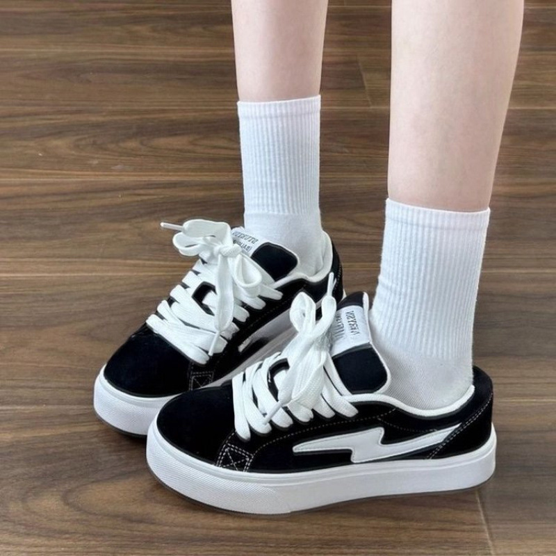Viral Instagram Retro Skate Shoes - Korean Fashion Breathable Platform Sneakers, Comfortable Unisex Streetwear