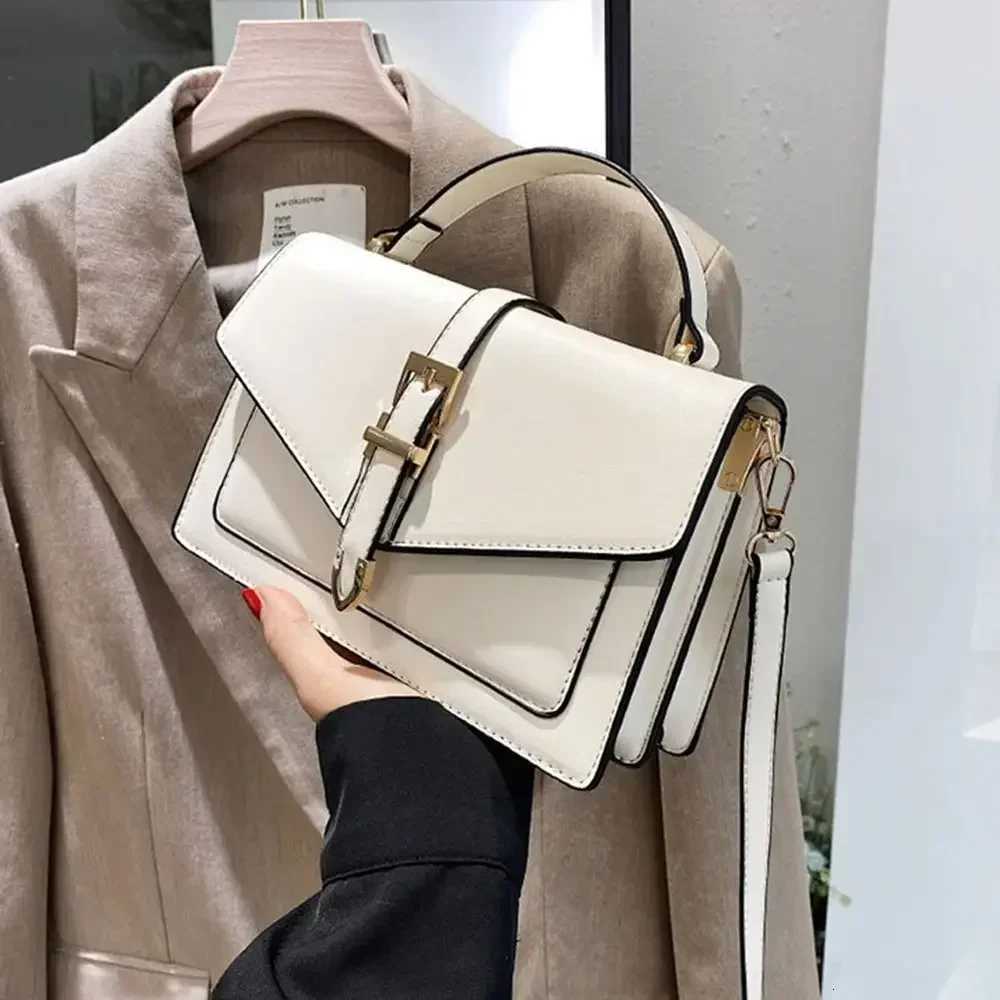 Fashion Handbag Ladies Solid Color Simple Crossbody Bag Women Stylish PU Leather Messenger Shoulder Bag Leisure BagT2511112