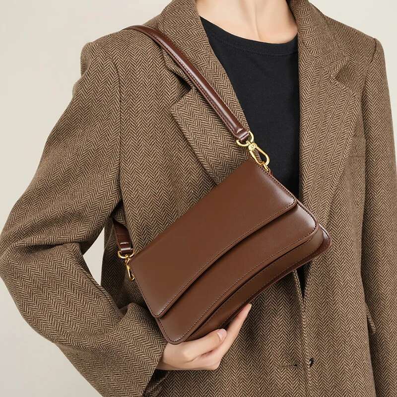 Designer Bag YANATARI Underarm Cowhide Genuine Leather Handbags Women Vintage Shoulder Bag Female Bags Womens High Quality 2025