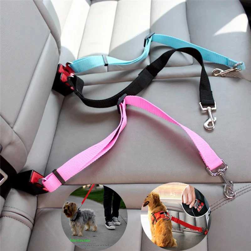 Adjustable pets cats dogs car seats pet seats vehicles dog harnesses lead clips safety Lr towing dog collars dog accessories Y250412
