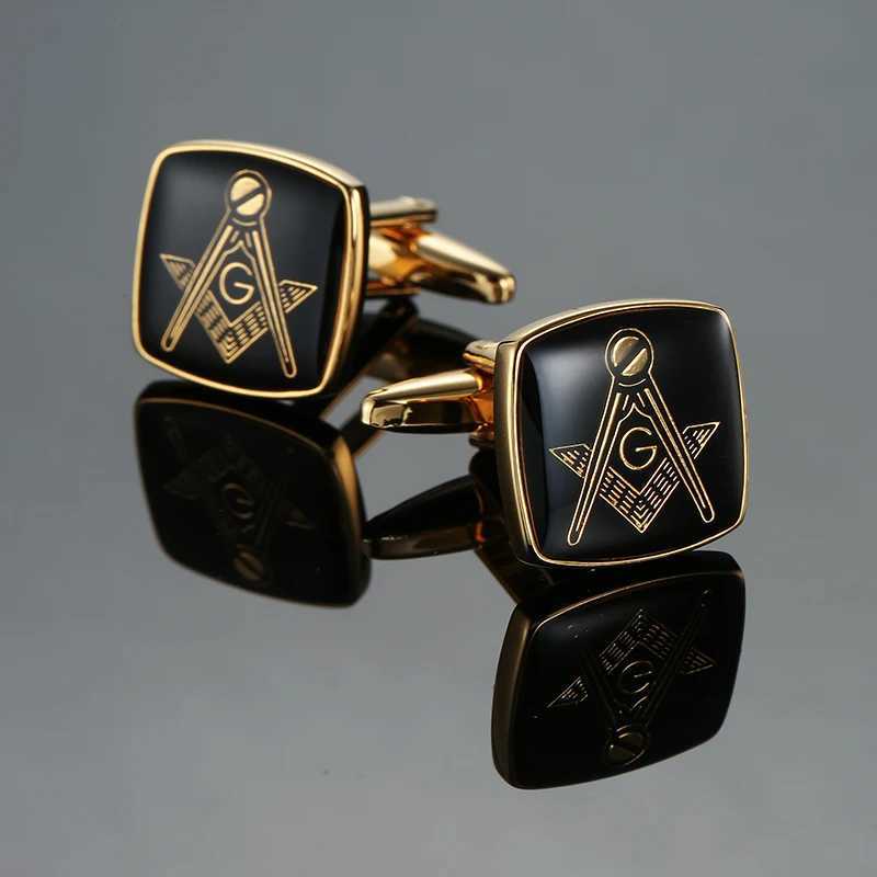 Hot Fashion Mens Cuff Links Freemasonry Cuff Links Masonic Cuff Button Sleep Designer for Masonry Square and Compass with GT250412