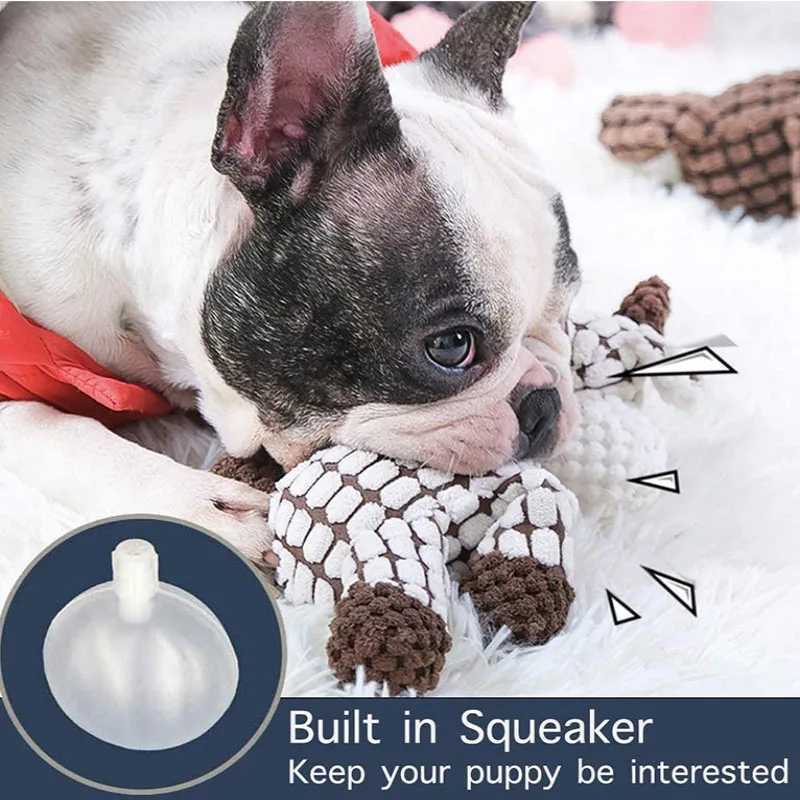 High Quality Plush squeeze dog toy donkey shaped pet toy bite resistant squeeze toy suitable for small and large dogs durable chew plush toy training 