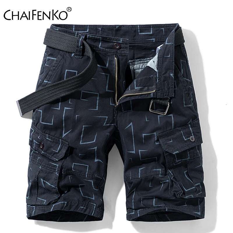 2021 Summer New Cotton Cargo Fashion Hot Casual Army Tactical Military Short Pants Loose Pocket Men Shorts