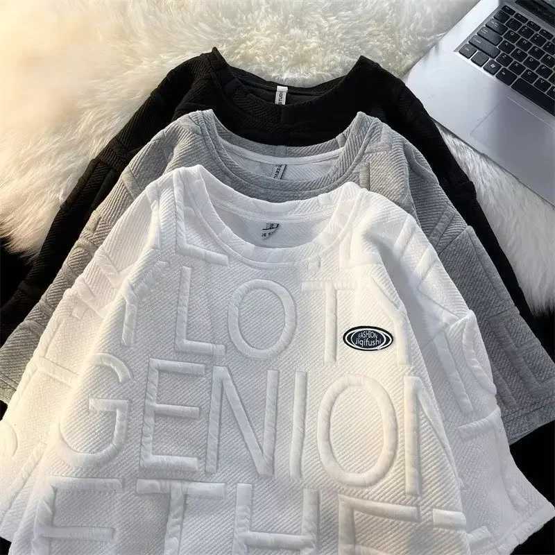 Fashionable mens five piece elegant summer simple style loose fitting long sleeved business loftXJ250412