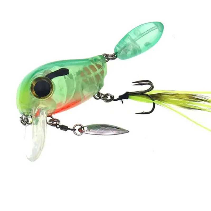 Floating Fishing Lure Crank 40mm 8g Freshwater Bass Crankbait Surface Artificial Hard Baits With Spoon Wobblers Wake Bait Z250411