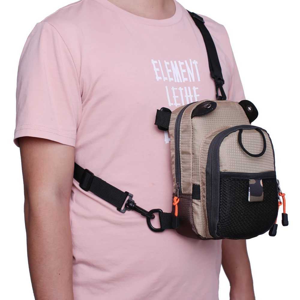 Micro Fly Fishing Chest Pack Lightweight Multiple Pockets Mini Tackle Storage Waist Bag Z250411
