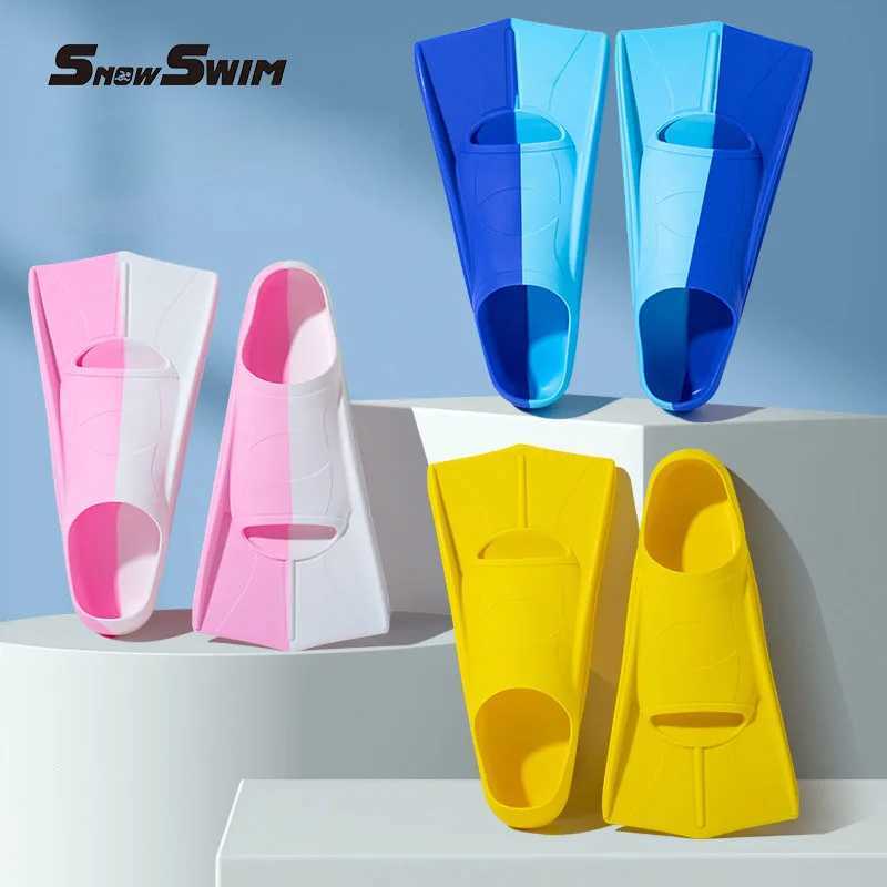Professional swimming flip cover silicone flip cover childrens diving frog training diving equipment silicone frog shoesY250412