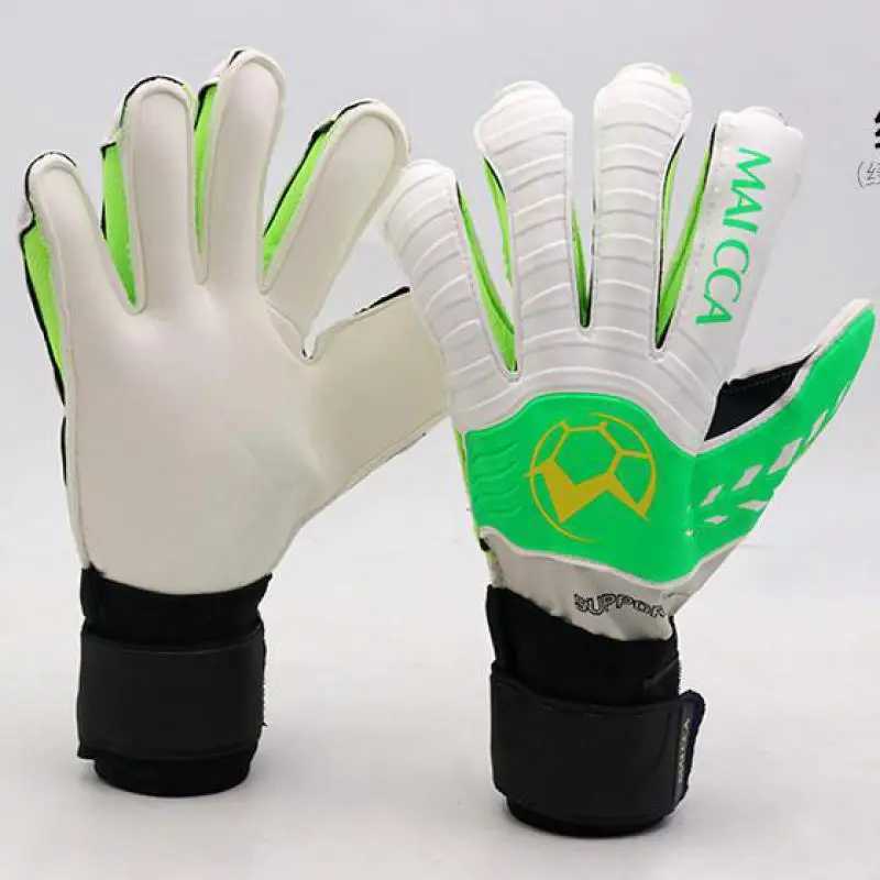 Adult football goalkeeper gloves mens professional anti slip finger protection thick football latex training goalkeeper sports glovesXJ250412