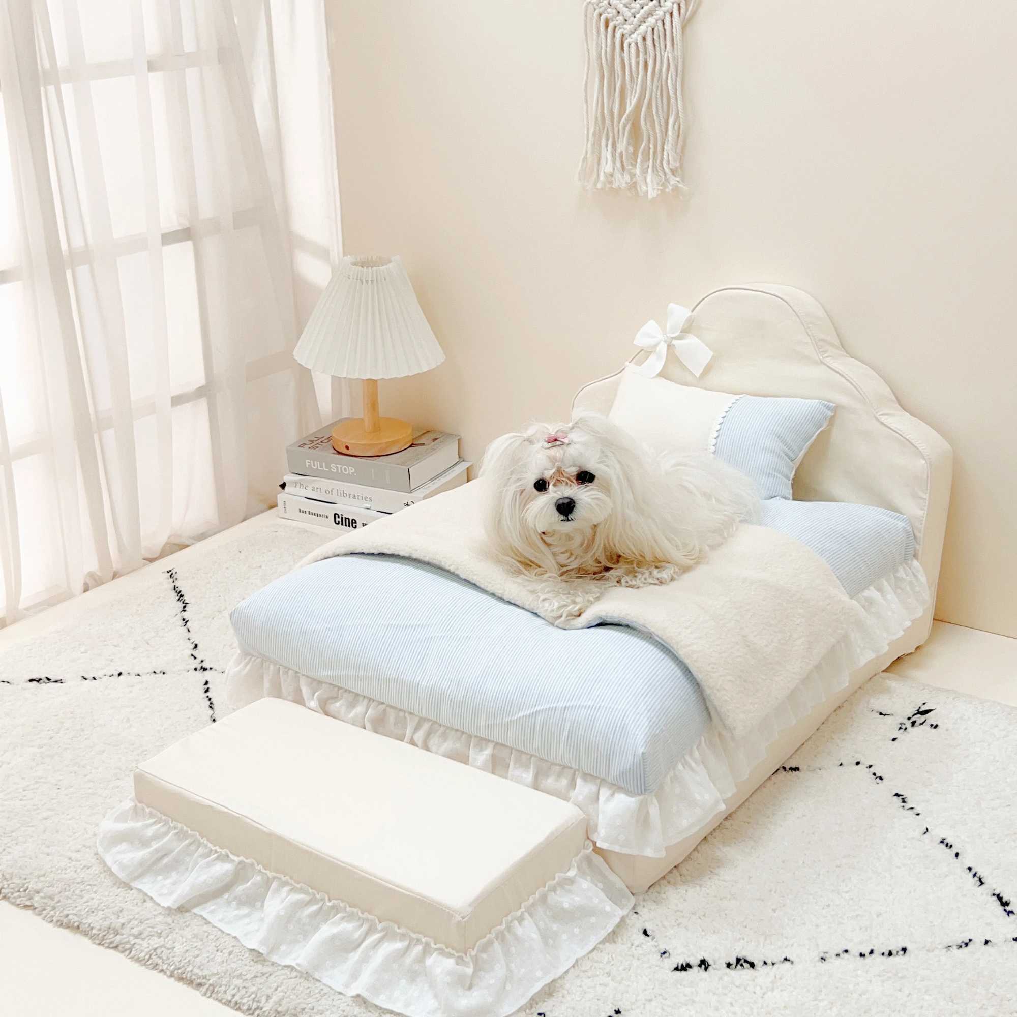 Pet Princess Bed Sofa Nest for Small Dogs and Cats - Pet Sofa Mat Plush Bed Sofa Nest Supplies Detachable X250412