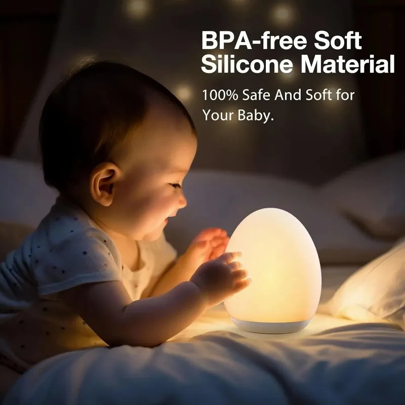 Adjustable bedside lamp rechargeable kindergarten light warm white baby night light 250411