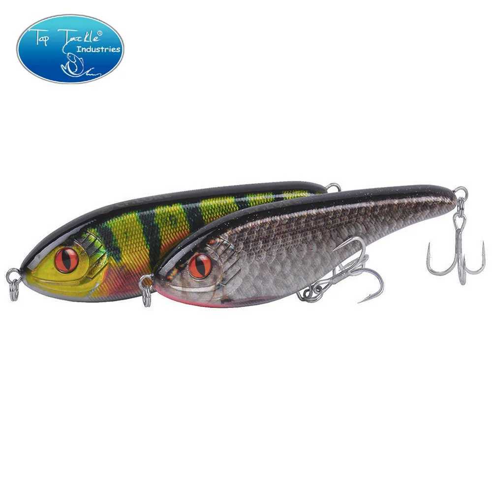 Fishing Lure For Pike Slow Sinking Jerk Bait 150mm 76g CFLURE Muskie Pike Big VIB Fishing Lure Hard Tinned Hooks Z250411