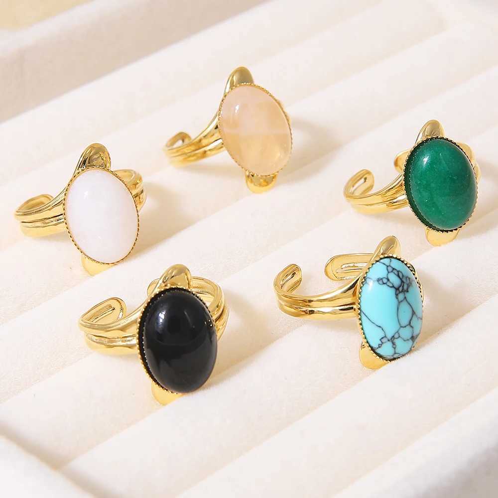Bohemian retro 14k stainless steel adjustable wedding ring fashion jewelry giftXJ250412