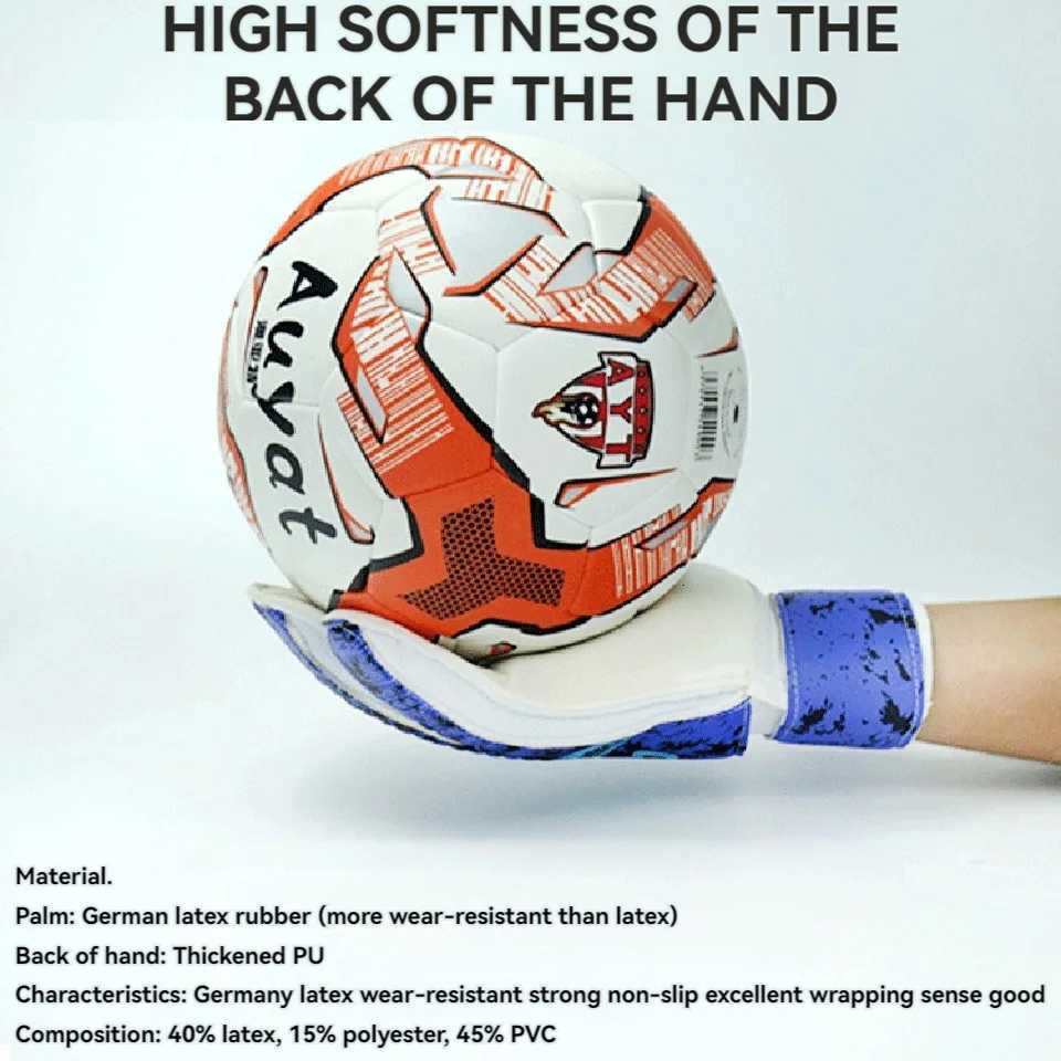 Loogdeel Football Sports Goalkeeper Gloves Adult Children Professional Goalkeeper Finger Protection Anti-slip Training GlovesW251112