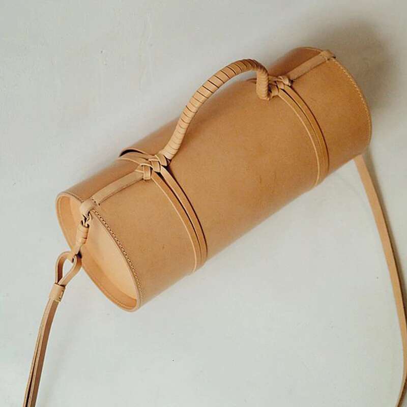 Designer Handbags For Women 2023 High Quality Barrel Shape Retro Personality Weave Portable Shoulder Crossbody Bags